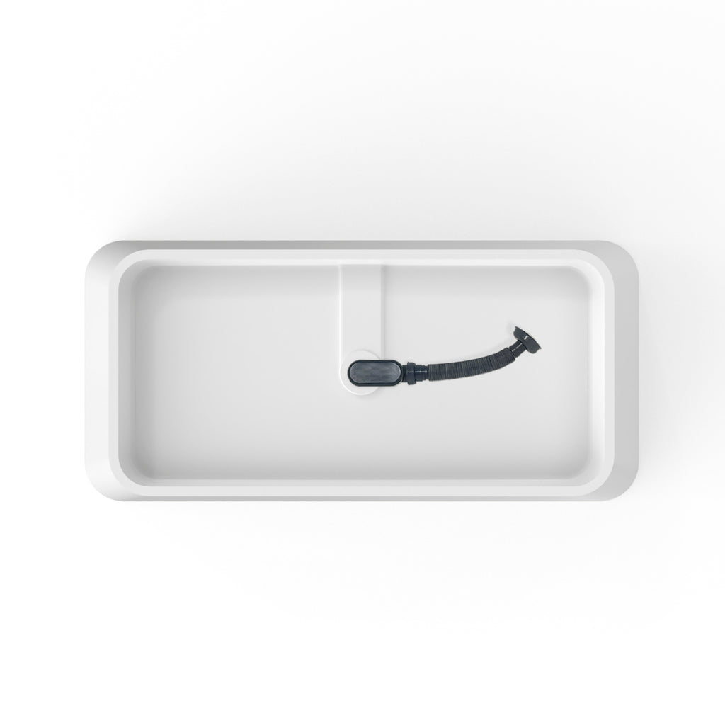 67 inch freestanding solid surface soaking bathtub for bathroom