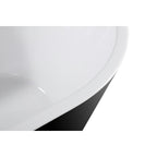 59" Black Freestanding Soaking Tub