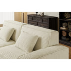 106.3 inch Modern Style Striped Compression sofa for Living Room & Bedroom