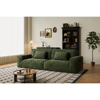106.3" Large Striped Fabric Sofa, Vacuum Compressed
