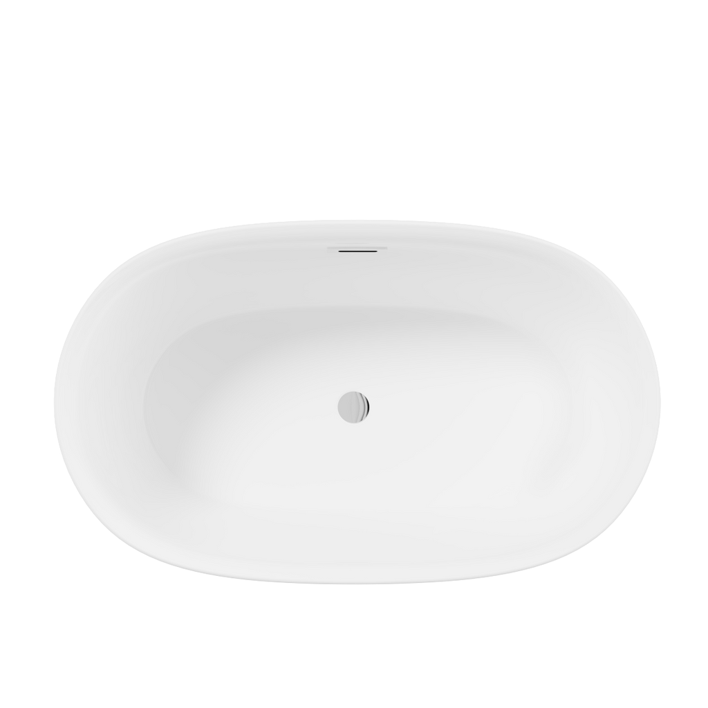 47-inch Sleek Oval Acrylic Tub