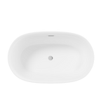 47-inch Sleek Oval Acrylic Tub