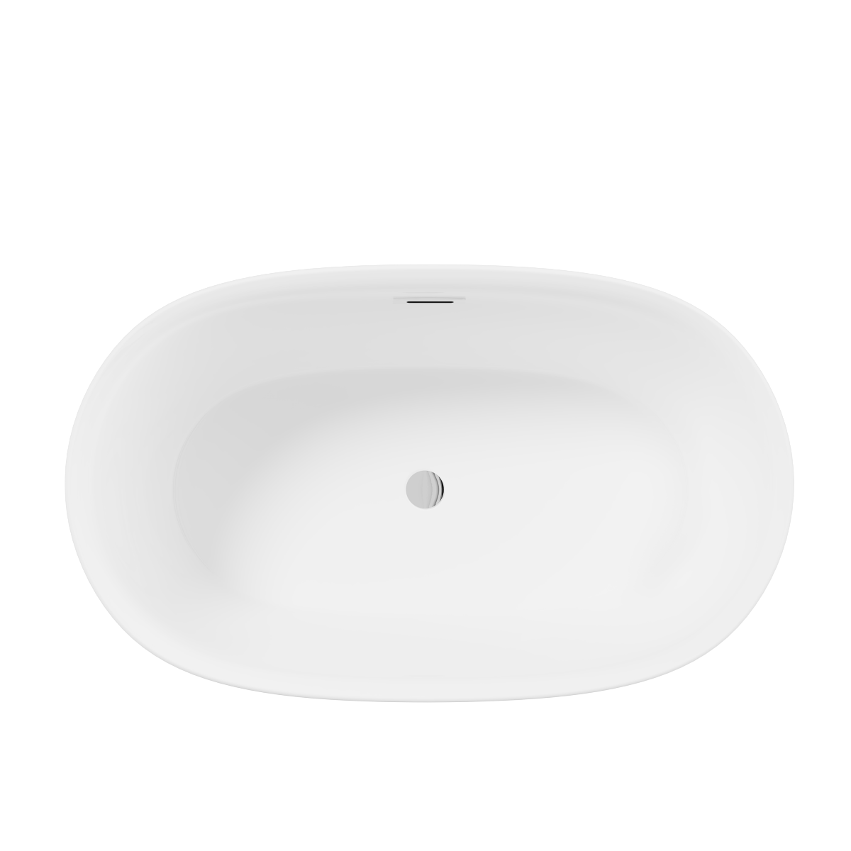 47-inch Sleek Oval Acrylic Tub