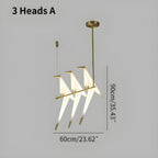 Paper Crane Bird Chandelier for Dining Room