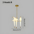 Paper Crane Bird Chandelier for Dining Room