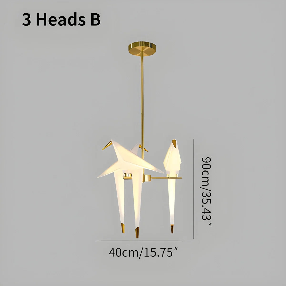 Paper Crane Bird Chandelier for Dining Room