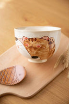 Arita-Yaki Lucky Beckoning Cat Ceramic Bowl