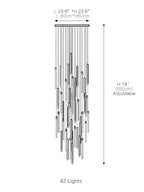 Crystal Tube Chandelier