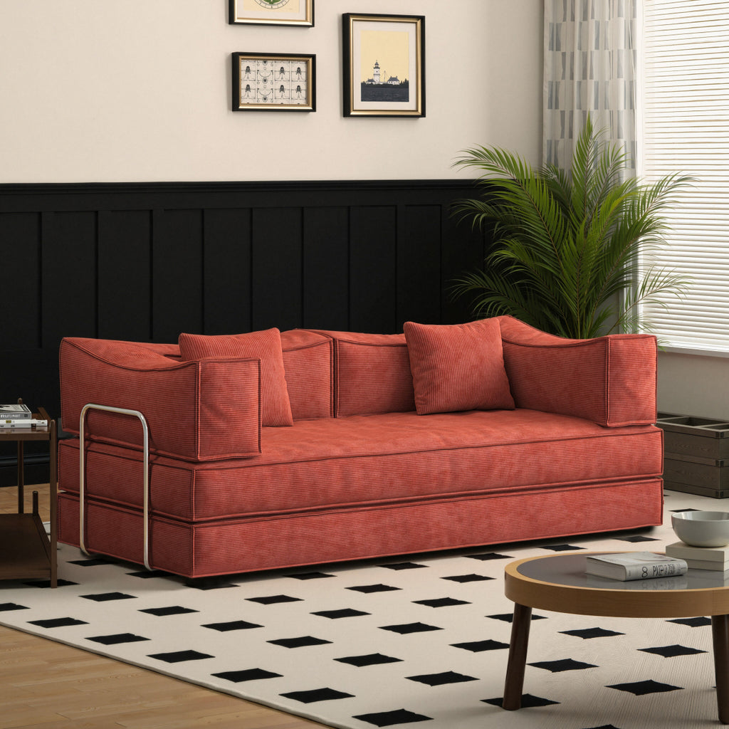 78.8inch  Modular sofa, convertible pudding block sofa, floor-standing sofa bed with armrests and comfortable sofa bed, compression sofa for living