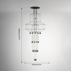 Wire Tiered Sculptural Chandelier