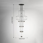 Wire Tiered Sculptural Chandelier