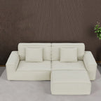 106.3 inch Modern Style Striped Compression sofa for Living Room & Bedroom