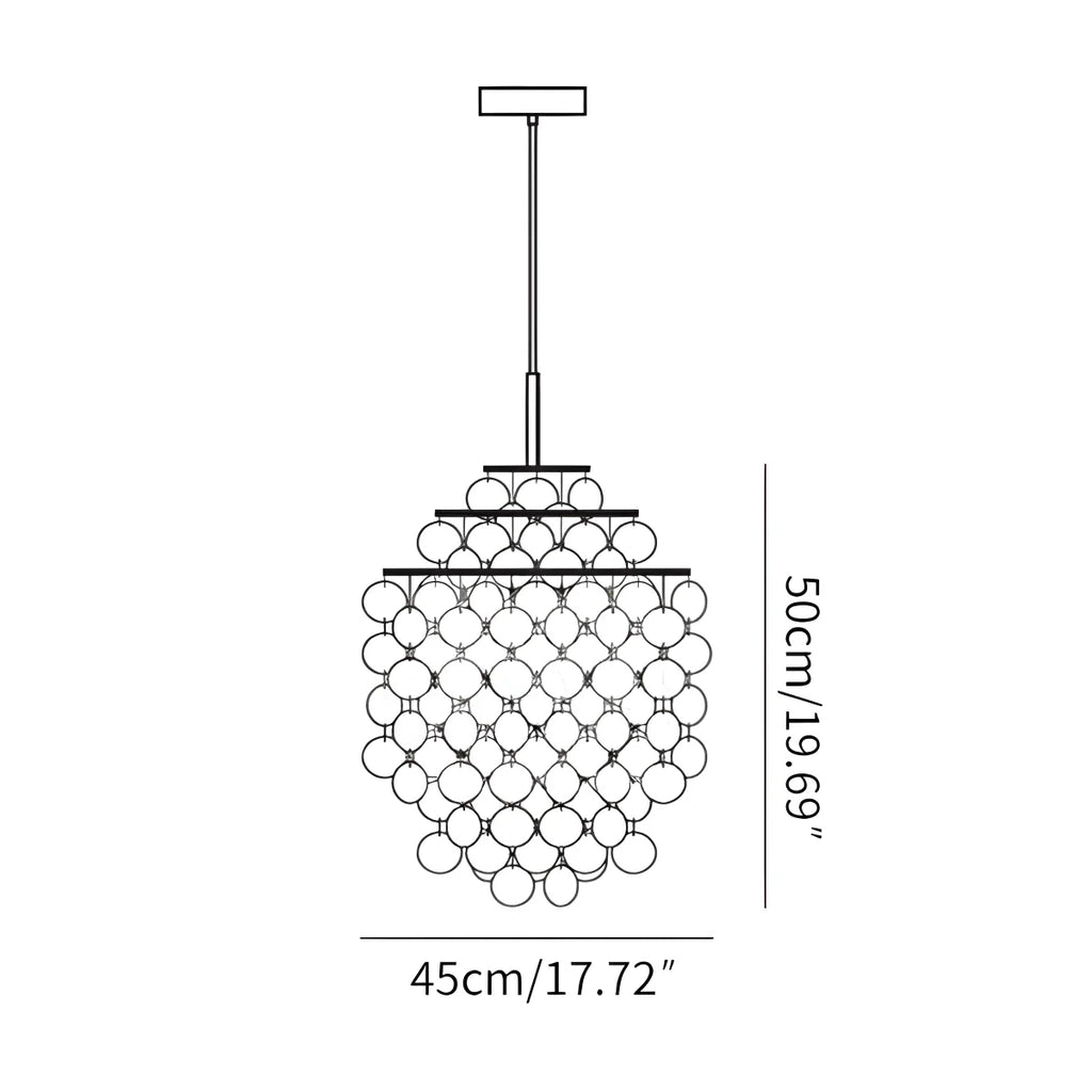 Round Shell Chandelier for Bedroom Living Room