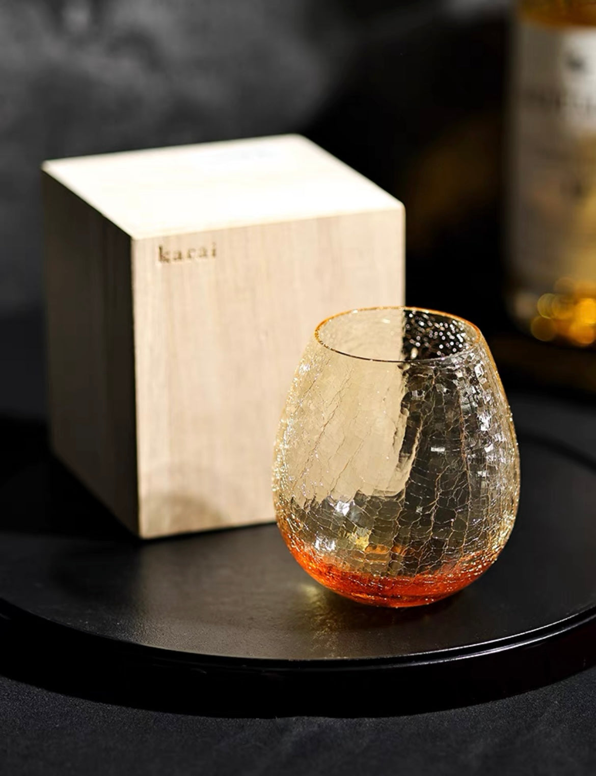 Hirota Glass Crackle Pattern Whisky Glass