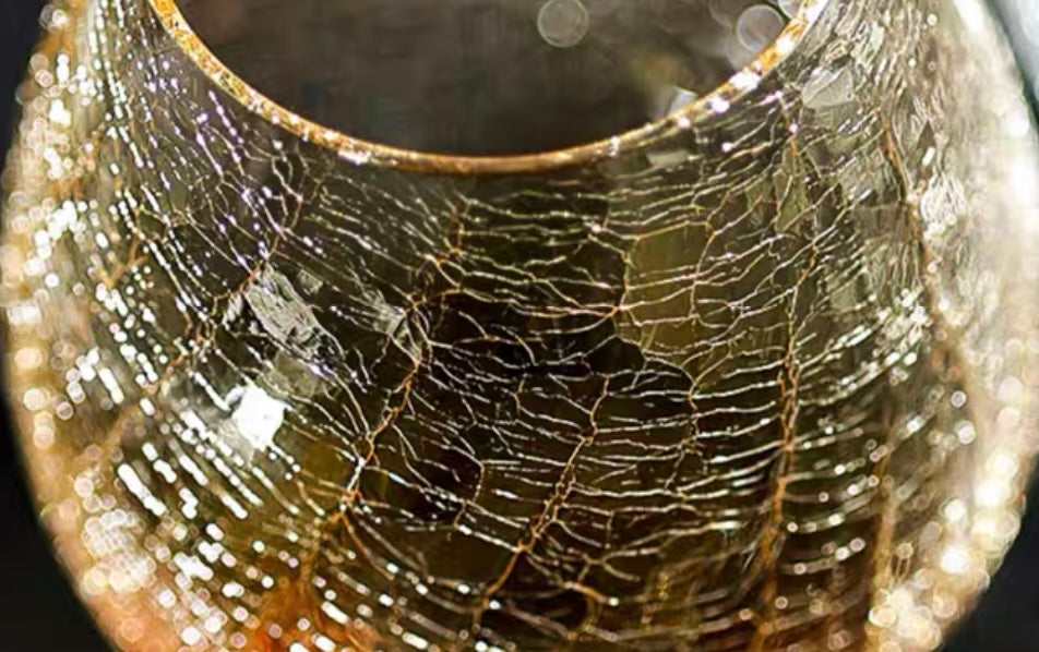 Hirota Glass Crackle Pattern Whisky Glass