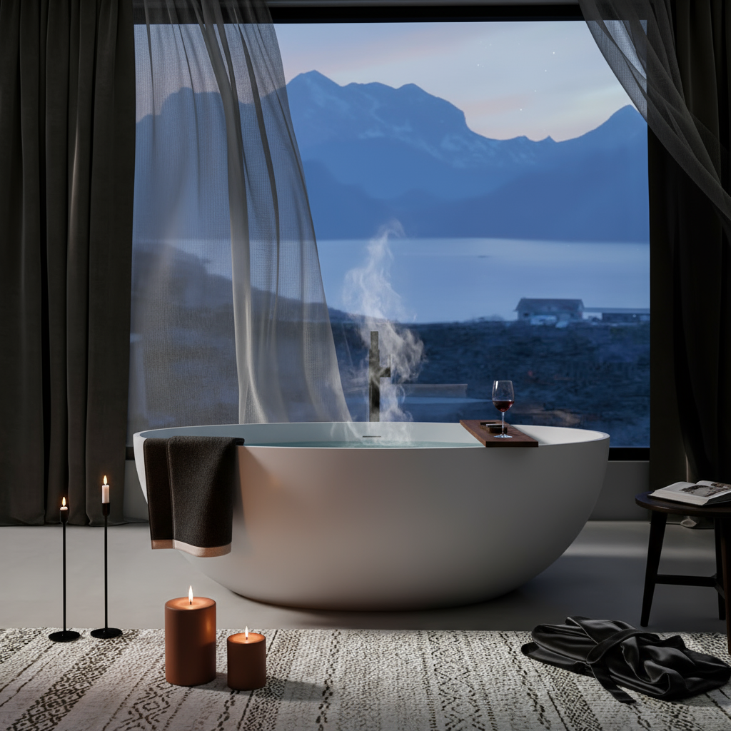 47" Freestanding Tub with Built-in Seat, White Acrylic, CUPC