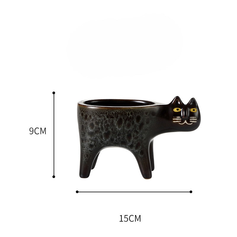 Animated Cat Ceramic Vase