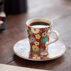 Kutani Ware Imperial Floral Coffee Cup