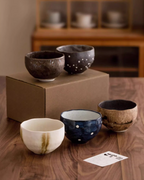 Mino Ware Vintage Wabi-Sabi Rice Bowl Gift Set