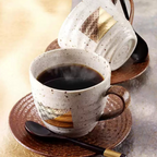 Hakuichi Handcrafted Vintage Ceramic Gold Leaf Autumn Reflection Mug Set