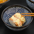 Mino Ware Wave Pattern Retro Underglaze Bowl and Plate Set