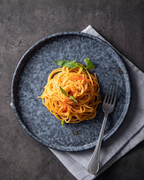 ALANIZ GIN Series Handcrafted Blue Snow Straight-Sided Plate