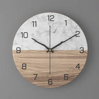 Fashion Marble Texture Metal Wall Clock