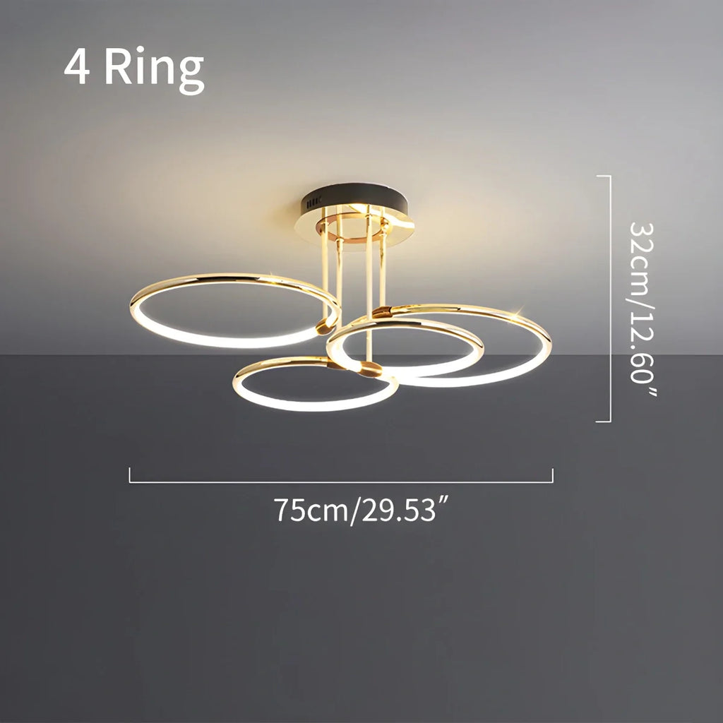 Metal Circular Chandelier Ceiling Lamp