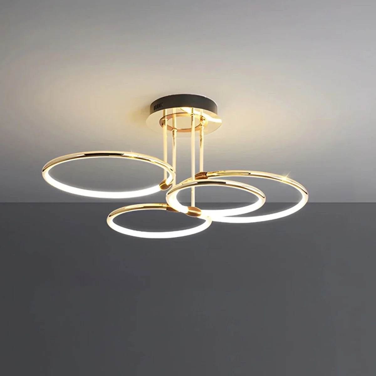 Metal Circular Chandelier Ceiling Lamp