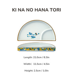 Mino Ware Usuyama Half-Moon Divided Plate