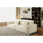 106.3" Large Striped Fabric Sofa, Modern & Cozy Living Room/Bedroom Furniture