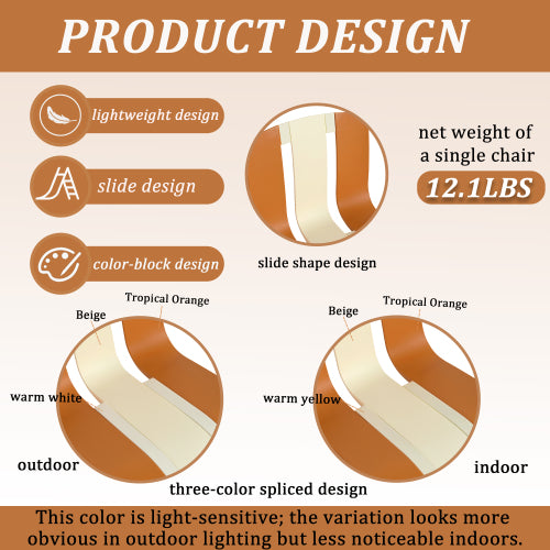 Holiday 4-Pack Modern Striped Chairs