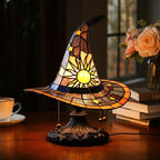 Stained Glass Witch Hat Desk Lamp