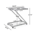 Modern Minimalist Z-shaped Bar Cart