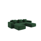 118-inch modular sofa can be converted into an oversized sofa bed Free conversion sofa set flexible configuration, soft corduroy cloud velvet fabric
