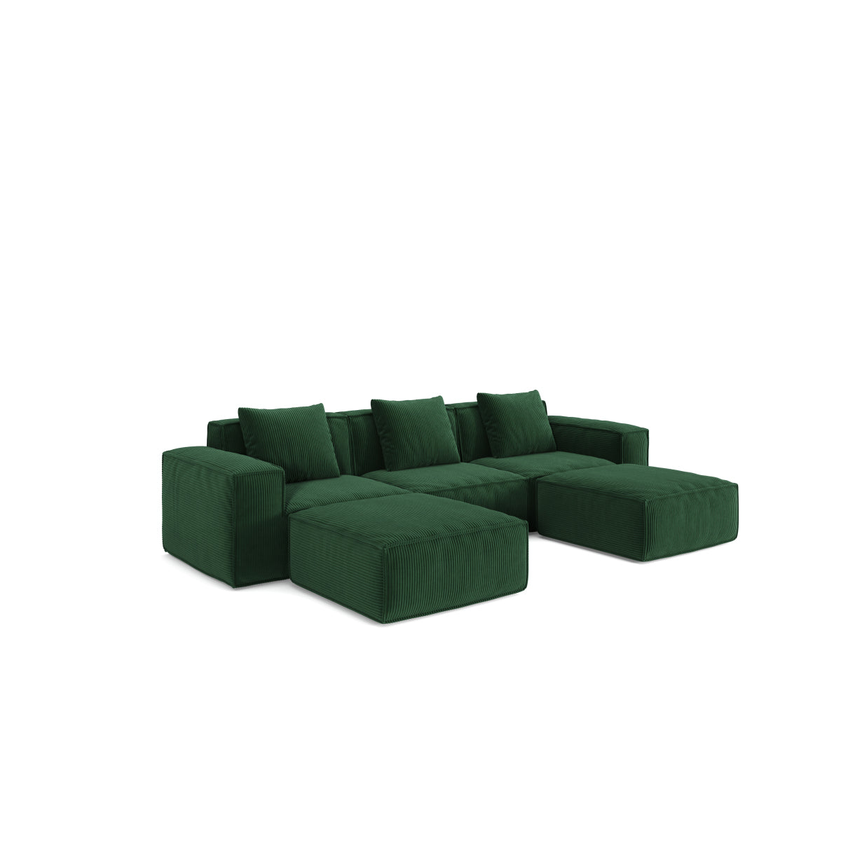 118-inch modular sofa can be converted into an oversized sofa bed Free conversion sofa set flexible configuration, soft corduroy cloud velvet fabric