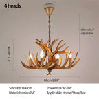 Antler Shape Resin Chandelier for Living Room