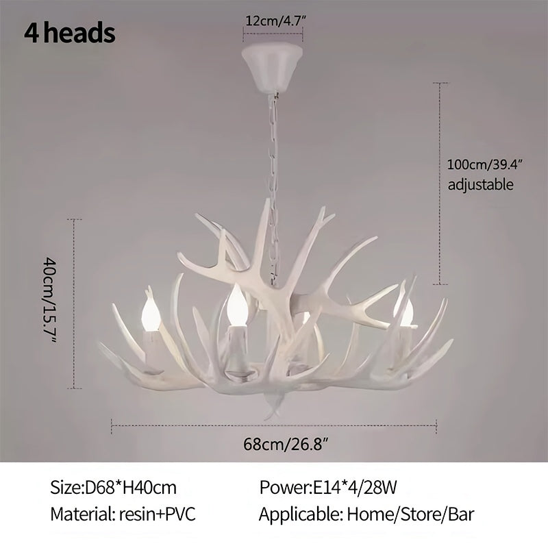 Antler Shape Resin Chandelier for Living Room
