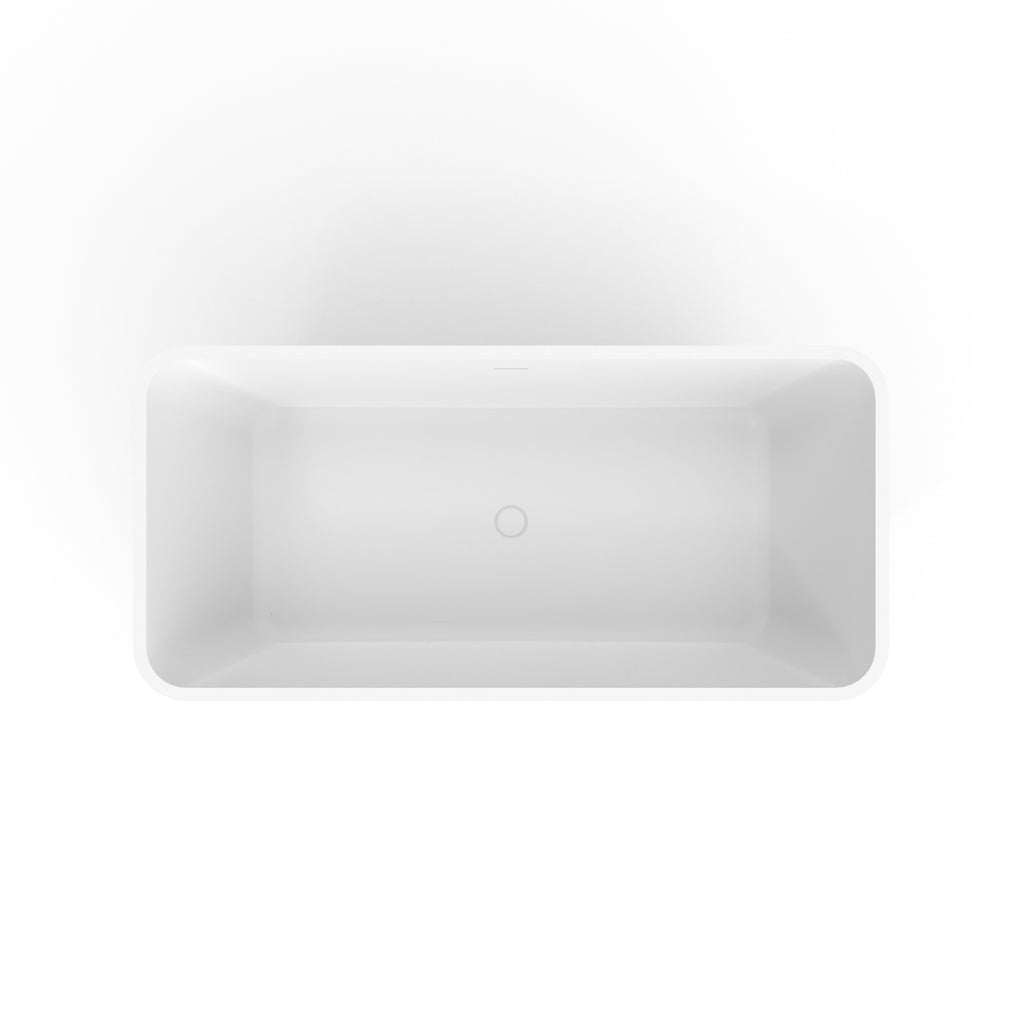 67 inch freestanding solid surface soaking bathtub for bathroom