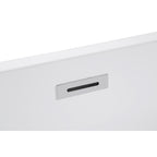 59'' acrylic freestanding bathtub with unique diamond pattern design: spacious oval shape,  Gloss white finish, Chrome overflow and pop-up drain CUPC