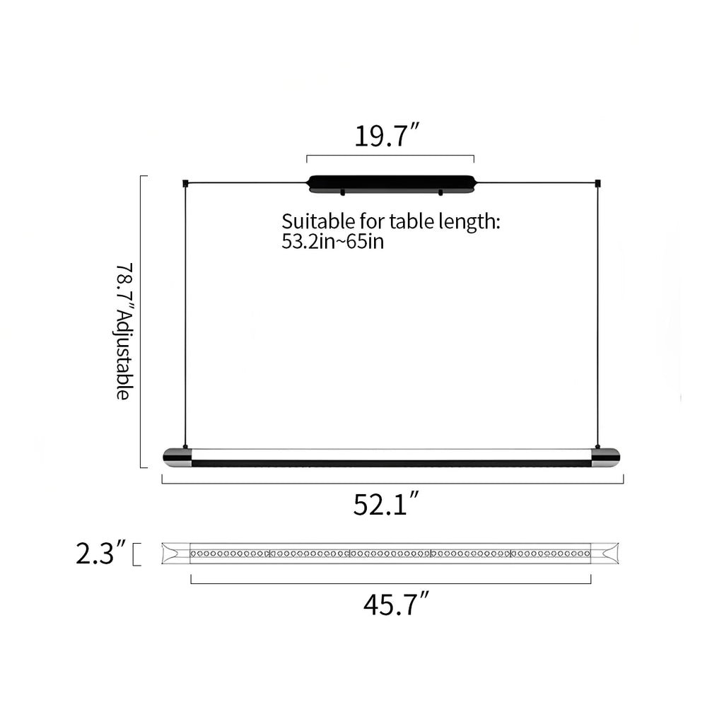 Modern Light Luxury Linear Pendant Light