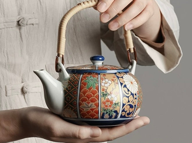 Arita-Yaki Imari Series Handcrafted Japanese Ceramic Tea Cup Gift Set