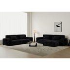 106.3 inch Striped Compression Chaise Longue Sofa