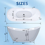 Gloss White Acrylic Freestanding Tub