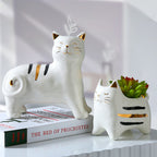 Ceramic Cat Vase Decor