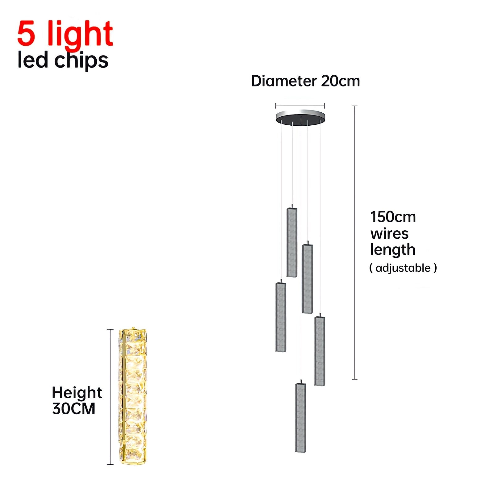 Nordic Crystal LED Chandelier