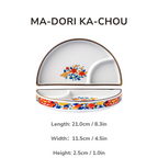 Mino Ware Usuyama Half-Moon Divided Plate