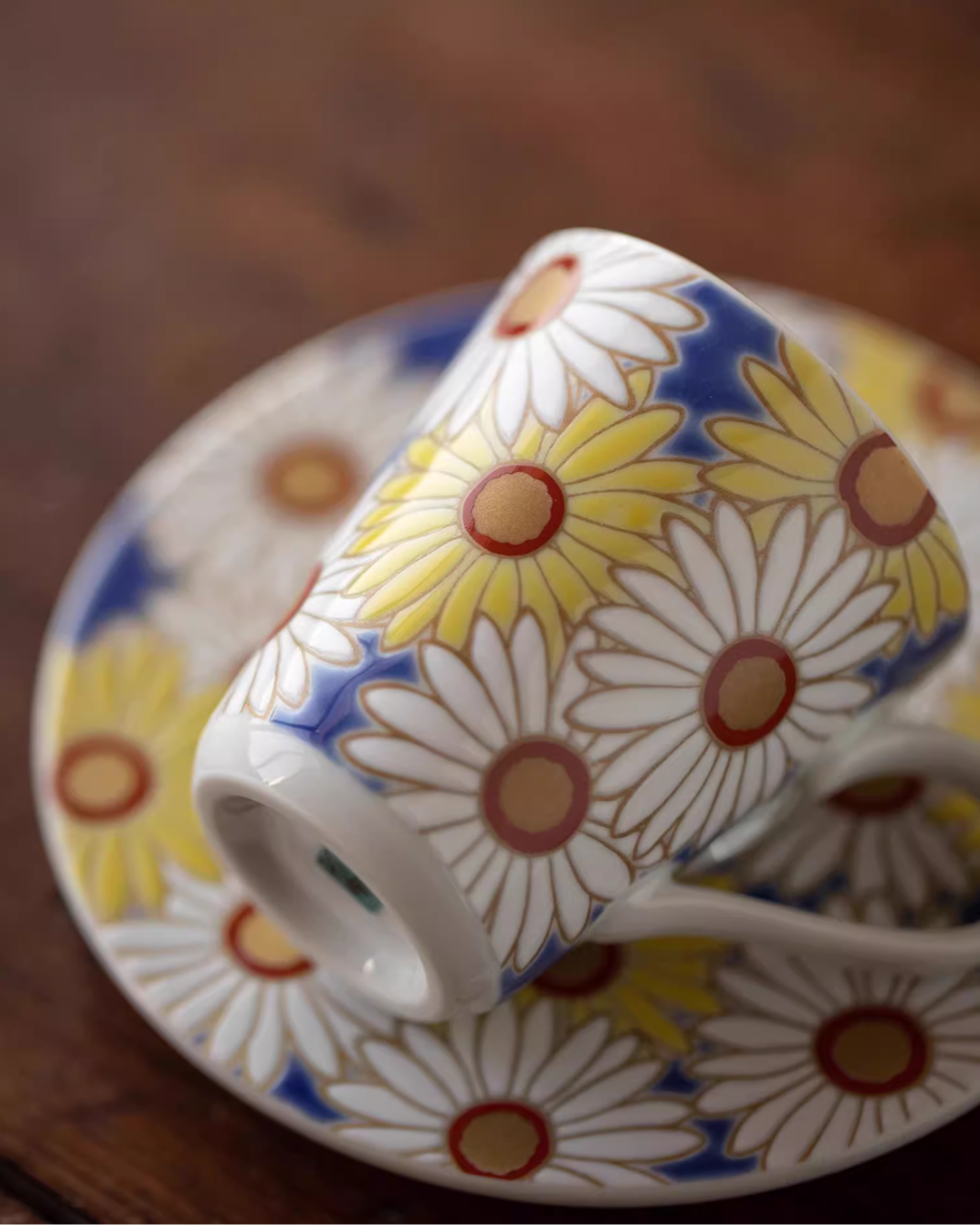 Kutani Ware Imperial Floral Coffee Cup