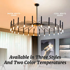 Modern Adjustable Candelabra Chandelier for Living Room