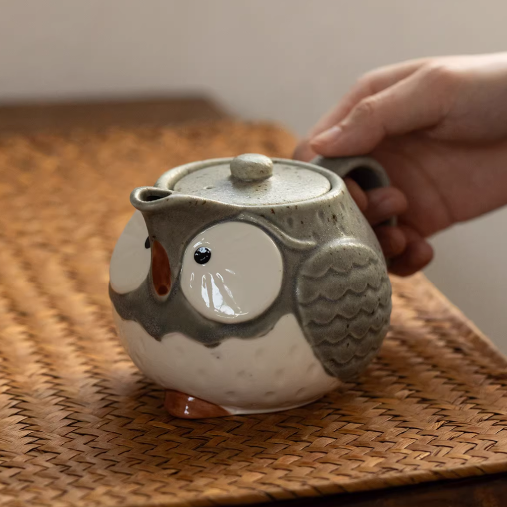 Mino Ware Owl Tea Set